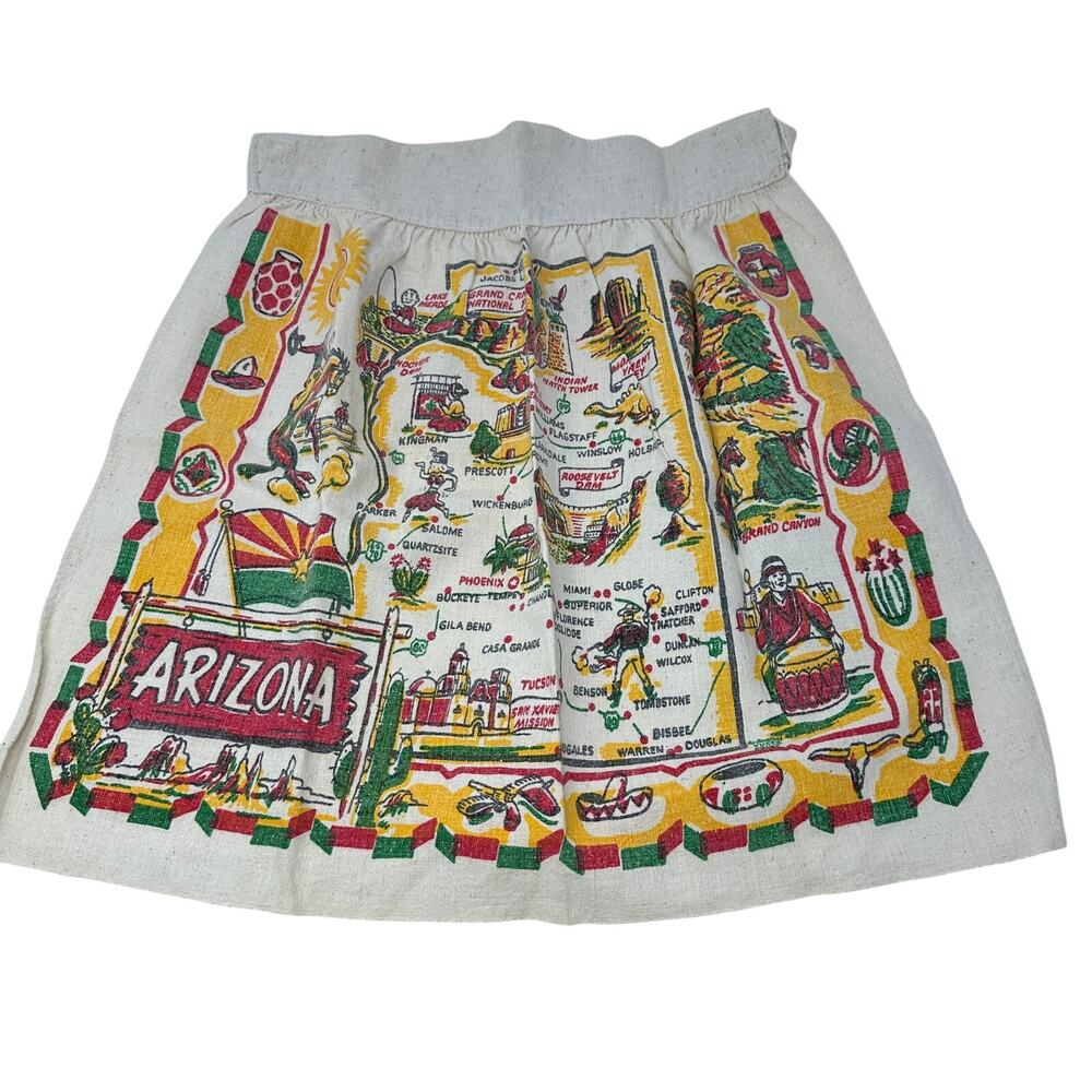 Vintage Tourist Apron Arizona Theme Points Of Interest One Size Fits Most